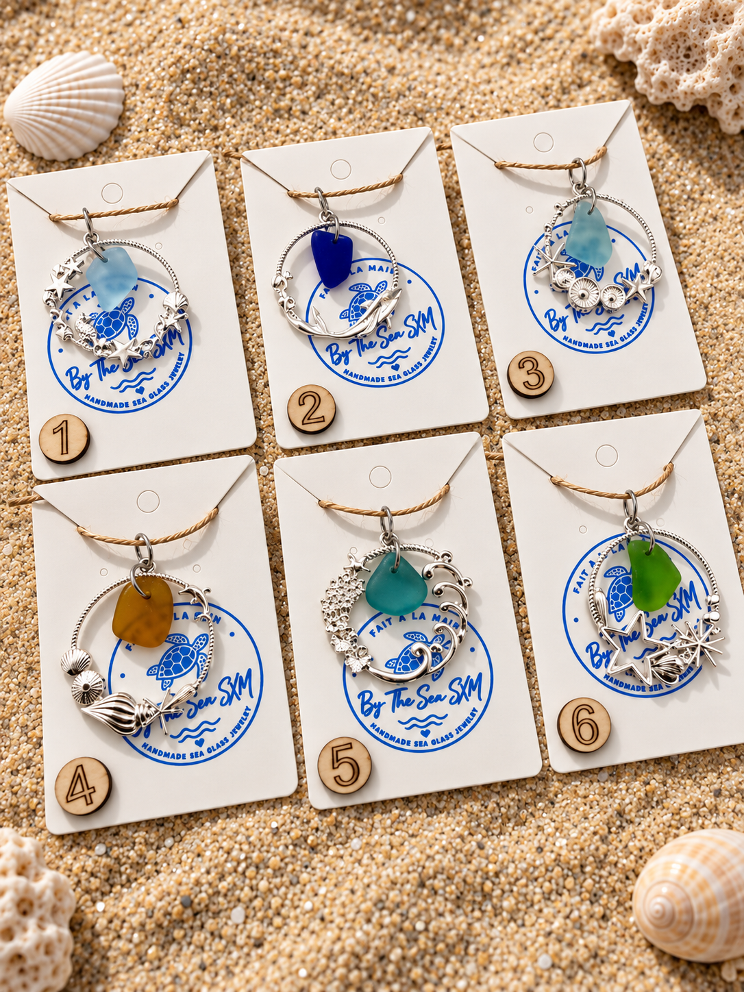 Genuine Caribbean Sea Glass Necklace, Ocean Pendant, Silver Coastal Jewelry, Beach Necklace, Saint Martin Sea Glass, Nautical Gift