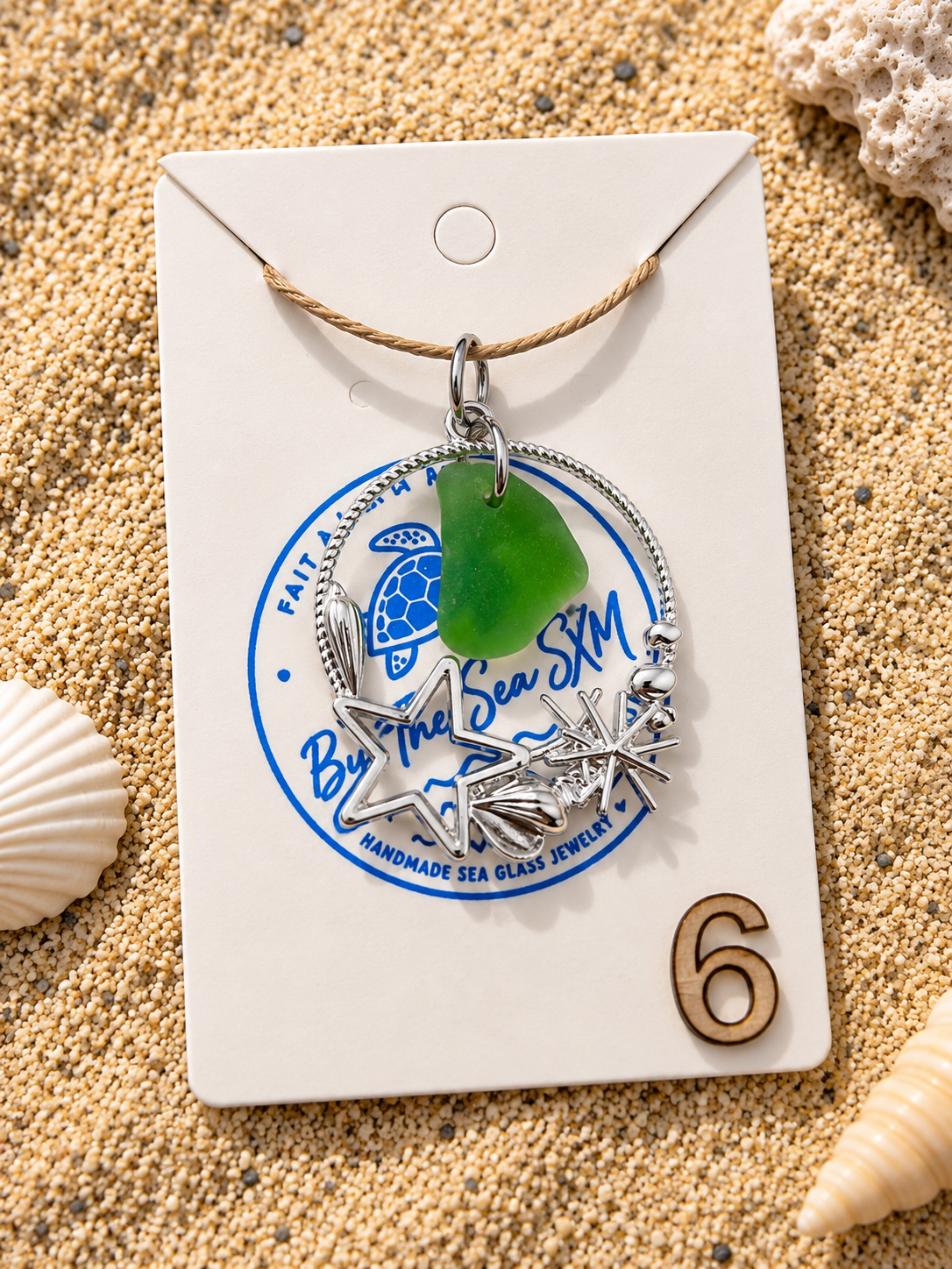 Genuine Caribbean Sea Glass Necklace, Ocean Pendant, Silver Coastal Jewelry, Beach Necklace, Saint Martin Sea Glass, Nautical Gift