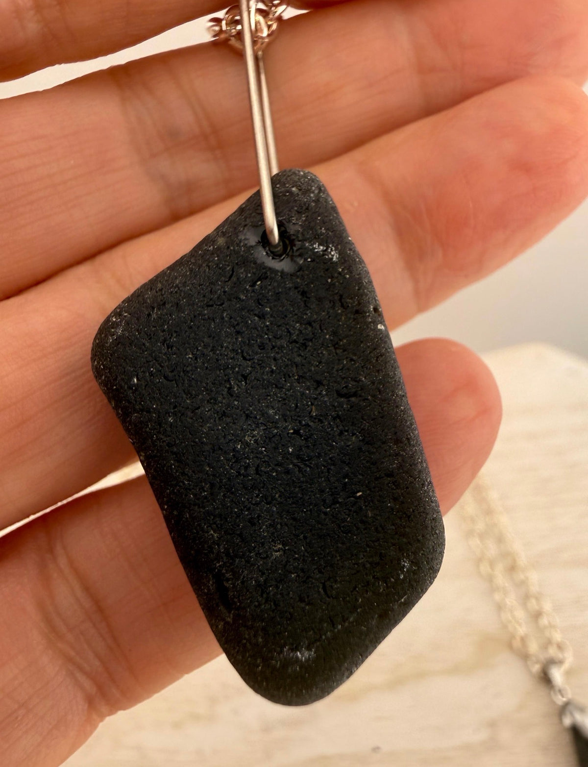 Rare Trio Pirate Sea Glass Necklaces – Authentic Caribbean Sea Glass Pendants, Unisex Stainless Steel Jewelry