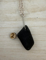 Rare Trio Pirate Sea Glass Necklaces – Authentic Caribbean Sea Glass Pendants, Unisex Stainless Steel Jewelry