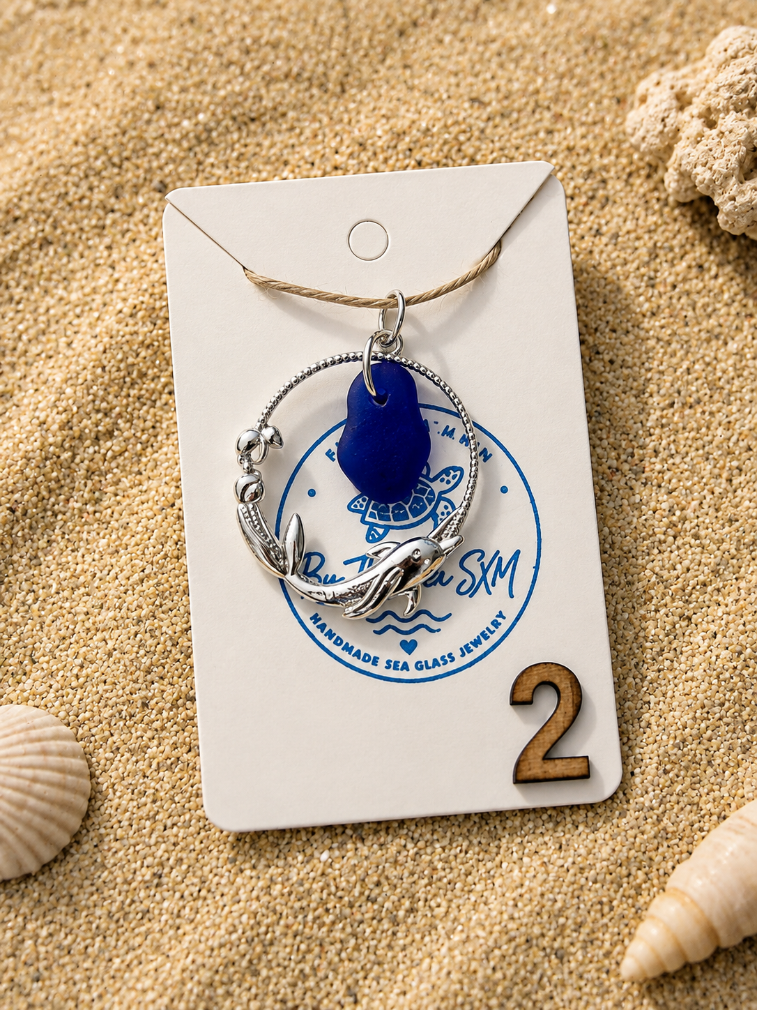 Genuine Caribbean Sea Glass Necklace, Ocean Pendant, Silver Coastal Jewelry, Beach Necklace, Saint Martin Sea Glass, Nautical Gift