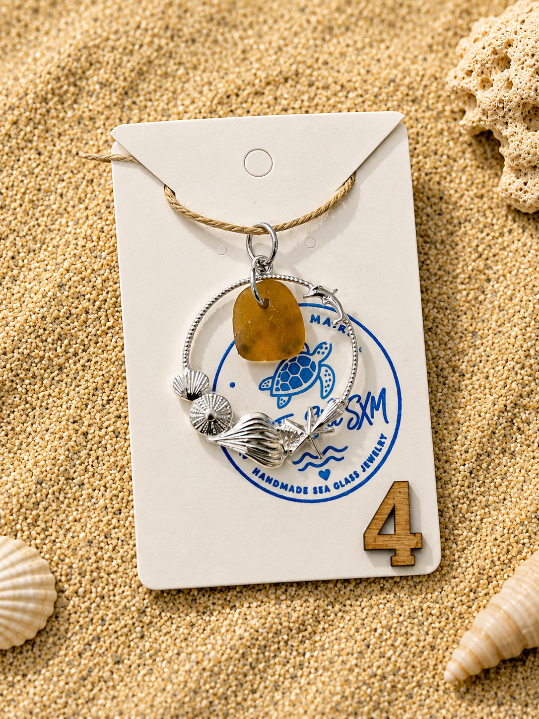 Genuine Caribbean Sea Glass Necklace, Ocean Pendant, Silver Coastal Jewelry, Beach Necklace, Saint Martin Sea Glass, Nautical Gift