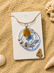 Genuine Caribbean Sea Glass Necklace, Ocean Pendant, Silver Coastal Jewelry, Beach Necklace, Saint Martin Sea Glass, Nautical Gift