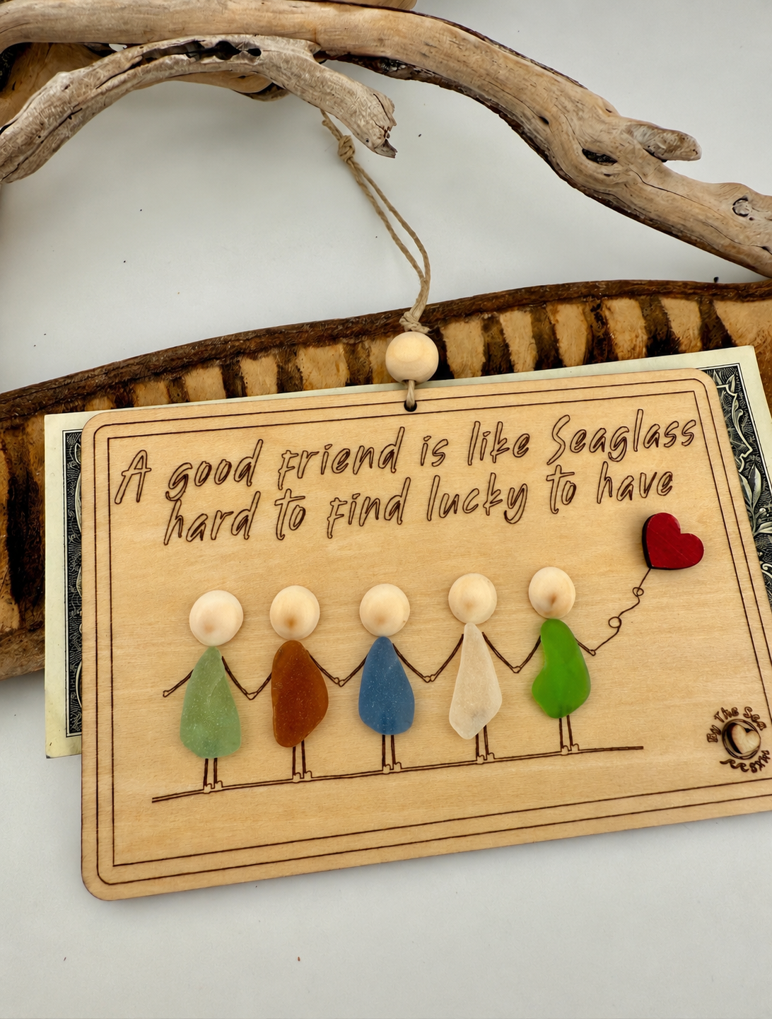 Sea Glass Friendship Ornament | A Friend Like Sea Glass | Best Friend Gift | Beach Lover Gift | Personalized Friendship Keepsake