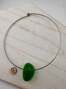 Vintage Mermaid Sea Glass Choker – Authentic Caribbean Sea Glass Necklace - Unique Beach Jewelry