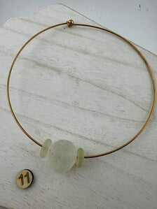 Vintage Mermaid Sea Glass Choker – Authentic Caribbean Sea Glass Necklace - Unique Beach Jewelry