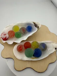 Rare Sea Glass Collector Marbles – Caribbean Rainbow Set of 6 – Perfectly Imperfect Sea Finds– Genuine Sea Found Glass Marble Collection