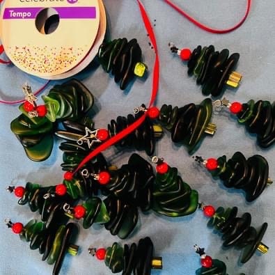 Handmade Sea Glass Christmas Tree Ornament – Caribbean Holiday Decor