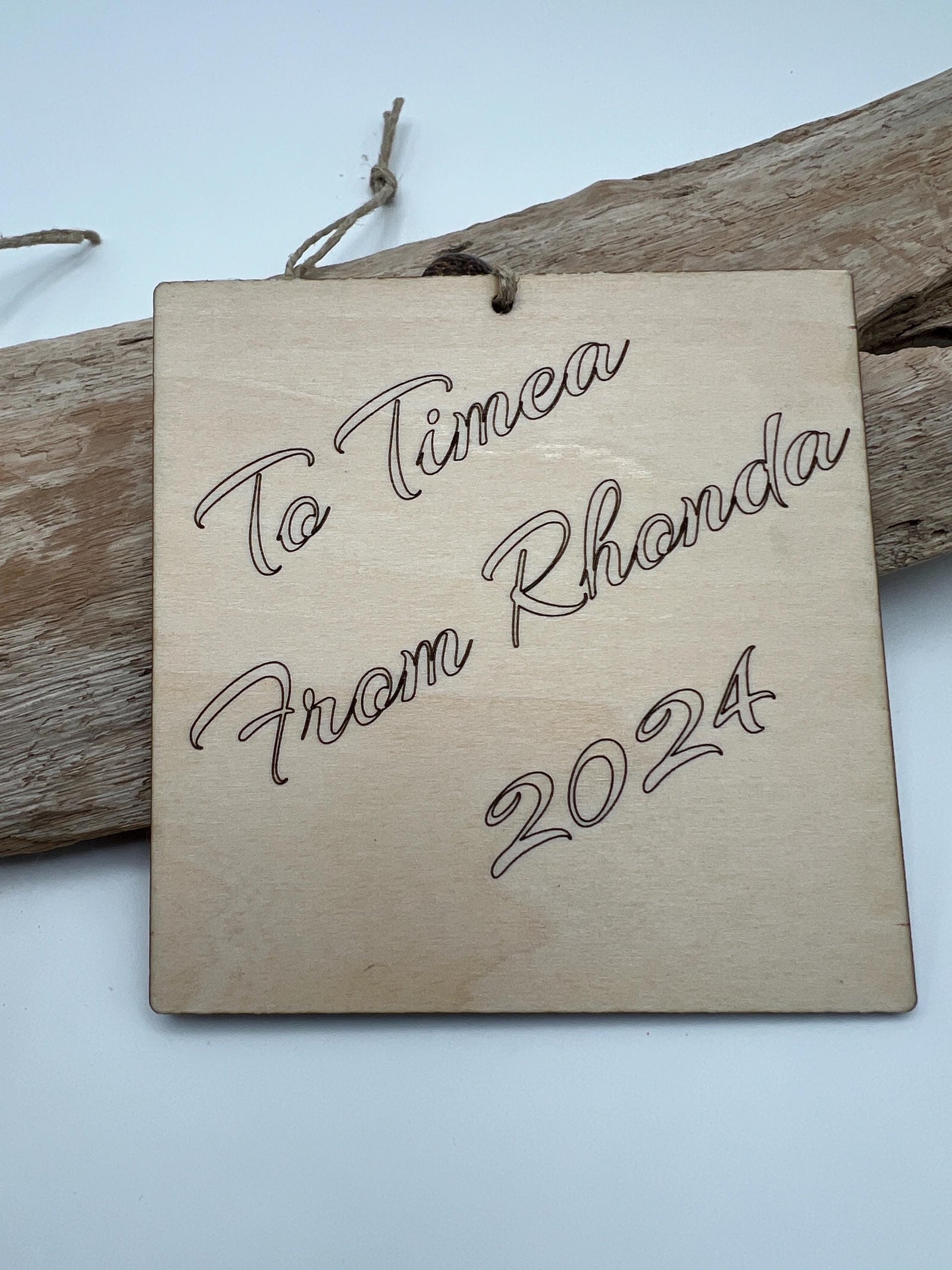 Sea Glass Bird (Christmas) Ornament – Handmade Friendship Gift, Laser Cut Wood, Personalized