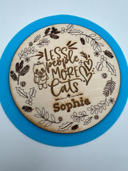 Personalized Wooden Pet Ornament, Christmas Paw Print Keepsake