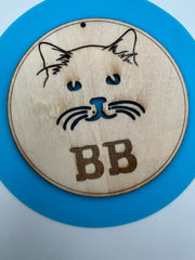 Personalized Wooden Pet Ornament, Christmas Paw Print Keepsake