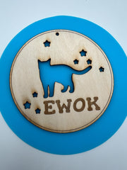 Personalized Wooden Pet Ornament, Christmas Paw Print Keepsake