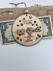 Personalized Wooden Family Ornament, Across the Miles (Christmas) Gift