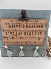 Sea Glass Angel Framed Art, Hark the Herald Christmas Carol