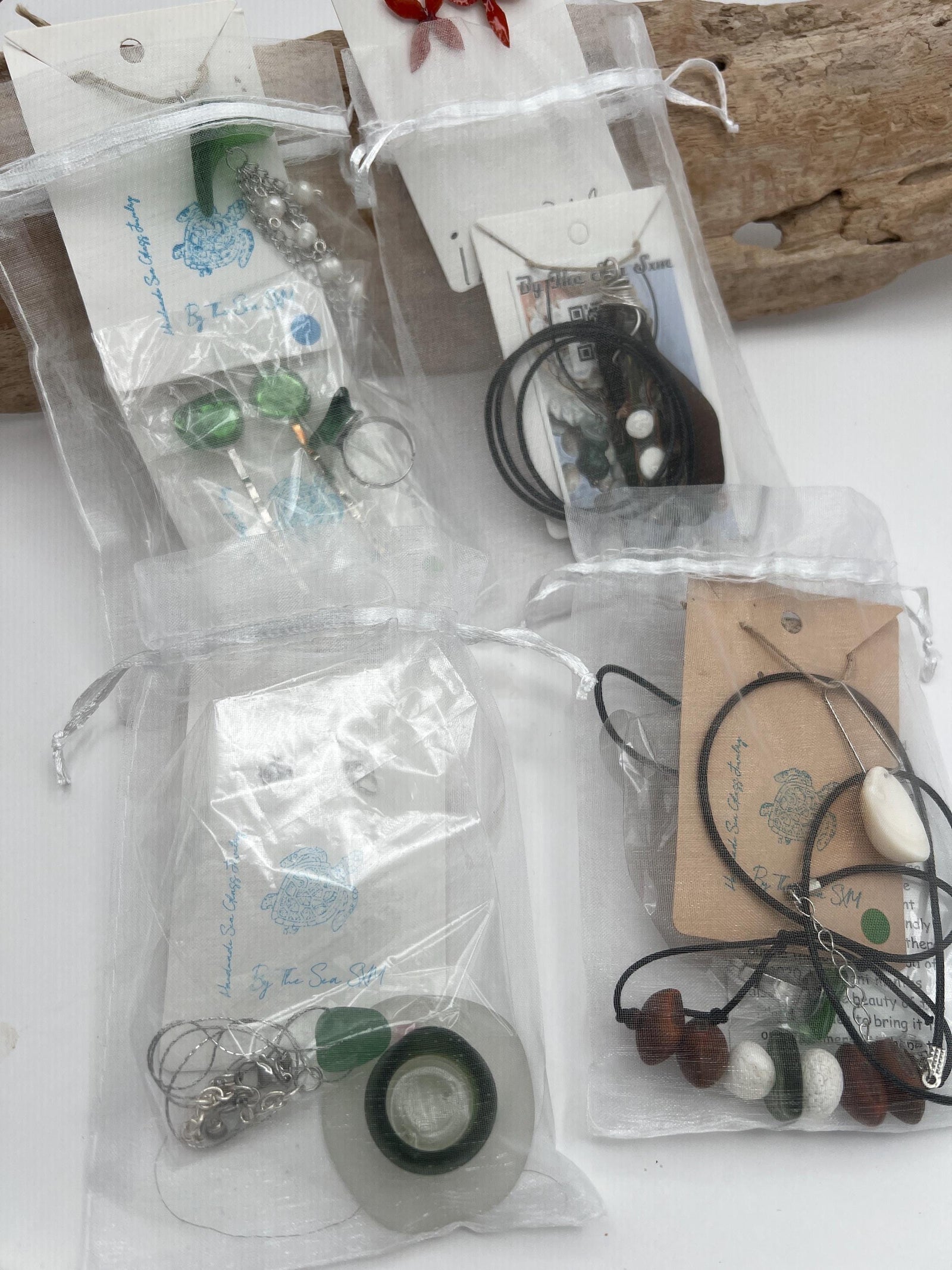 Mystery Sea Glass Gift Bag, Caribbean Treasures, Handmade Jewelry