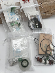 Mystery Sea Glass Gift Bag, Caribbean Treasures, Handmade Jewelry