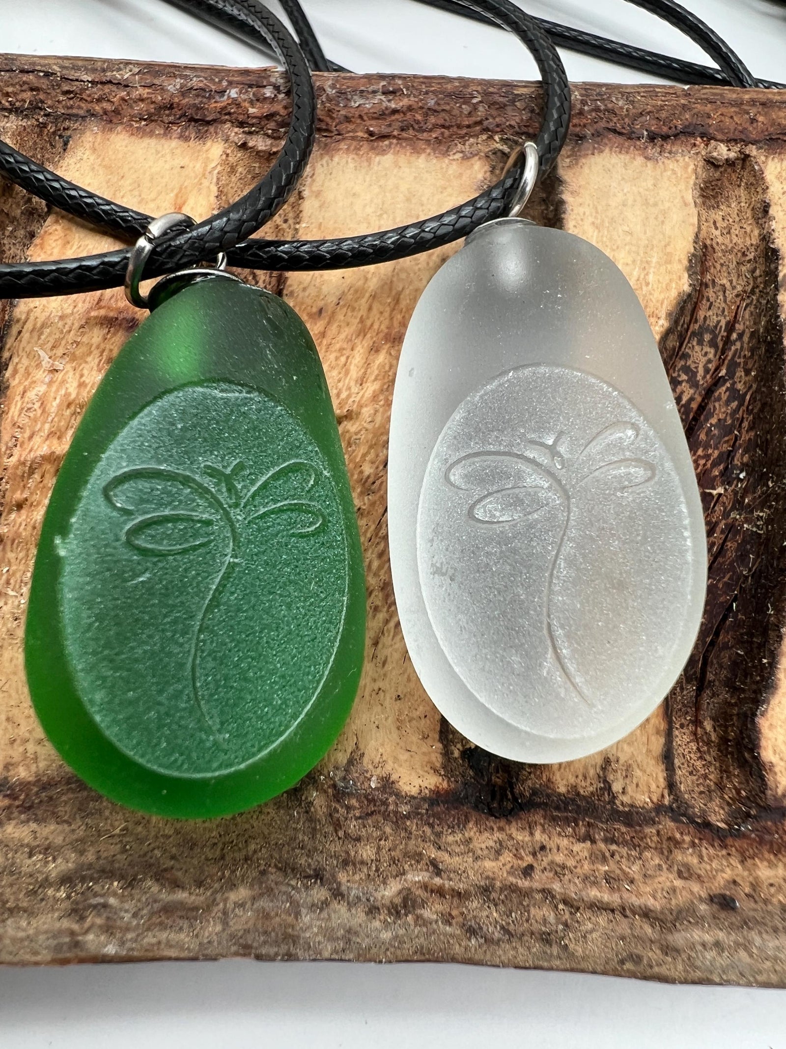 Choose Your Engraved Sea Glass Necklace, Authentic Caribbean Sea Glass Pendant, Beach Glass Jewelry, Coastal Gift