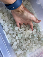 Authentic Caribbean Sea Glass Lots | Green or White Sea Glass | Hand Collected in Saint Martin | Naturally Frosted Beach Glas