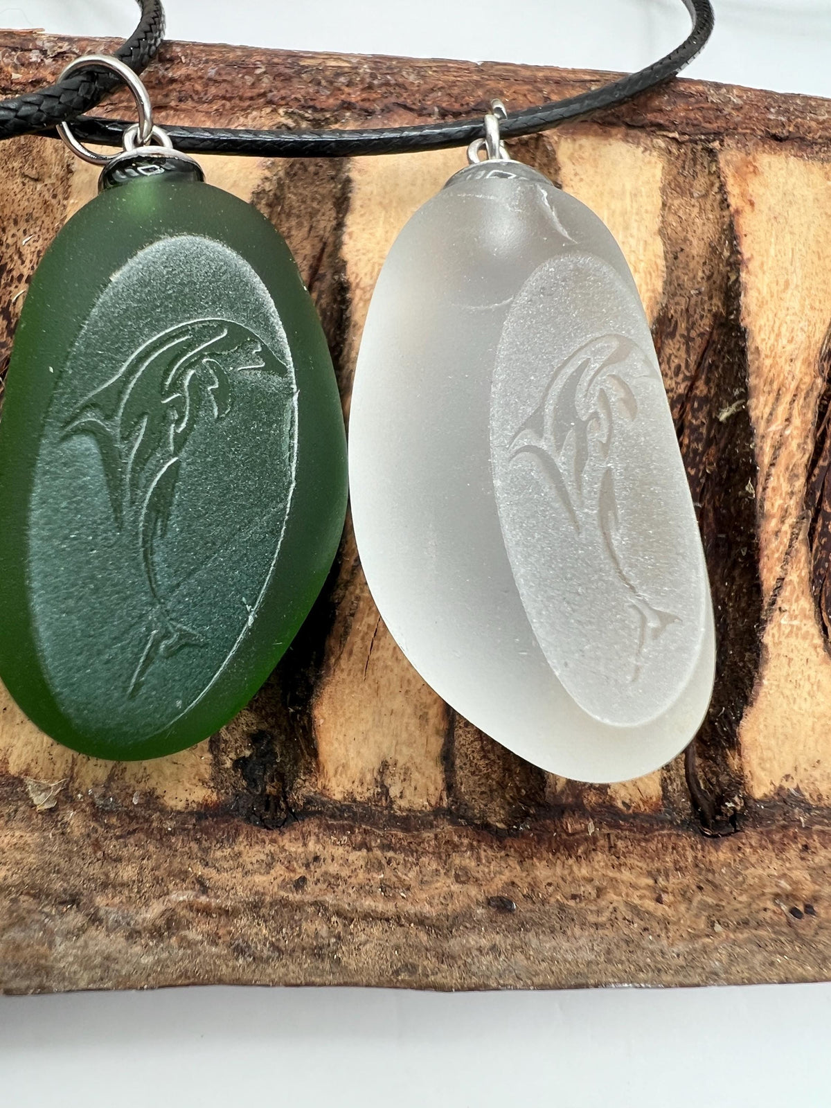 Choose Your Engraved Sea Glass Necklace, Authentic Caribbean Sea Glass Pendant, Beach Glass Jewelry, Coastal Gift