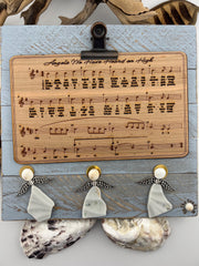 Sea Glass Angel Framed Art, Hark the Herald Christmas Carol
