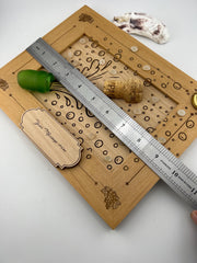 Personalized Champagne Cork Frame, Caribbean Sea Glass, Wedding Gift