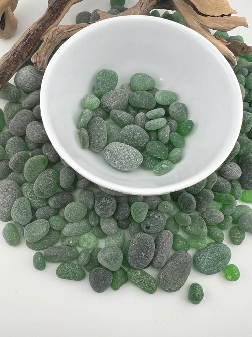 Authentic Caribbean Sea Glass Lots | Green or White Sea Glass | Hand Collected in Saint Martin | Naturally Frosted Beach Glas