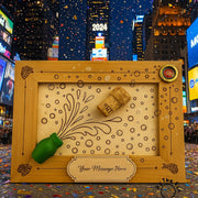Personalized Champagne Cork Frame, Caribbean Sea Glass, Wedding Gift