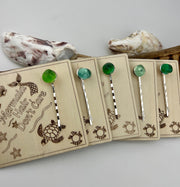 Sea Glass Mermaid Hairpin: Beach Wedding Barrette - Caribbean friend, BFF Gift