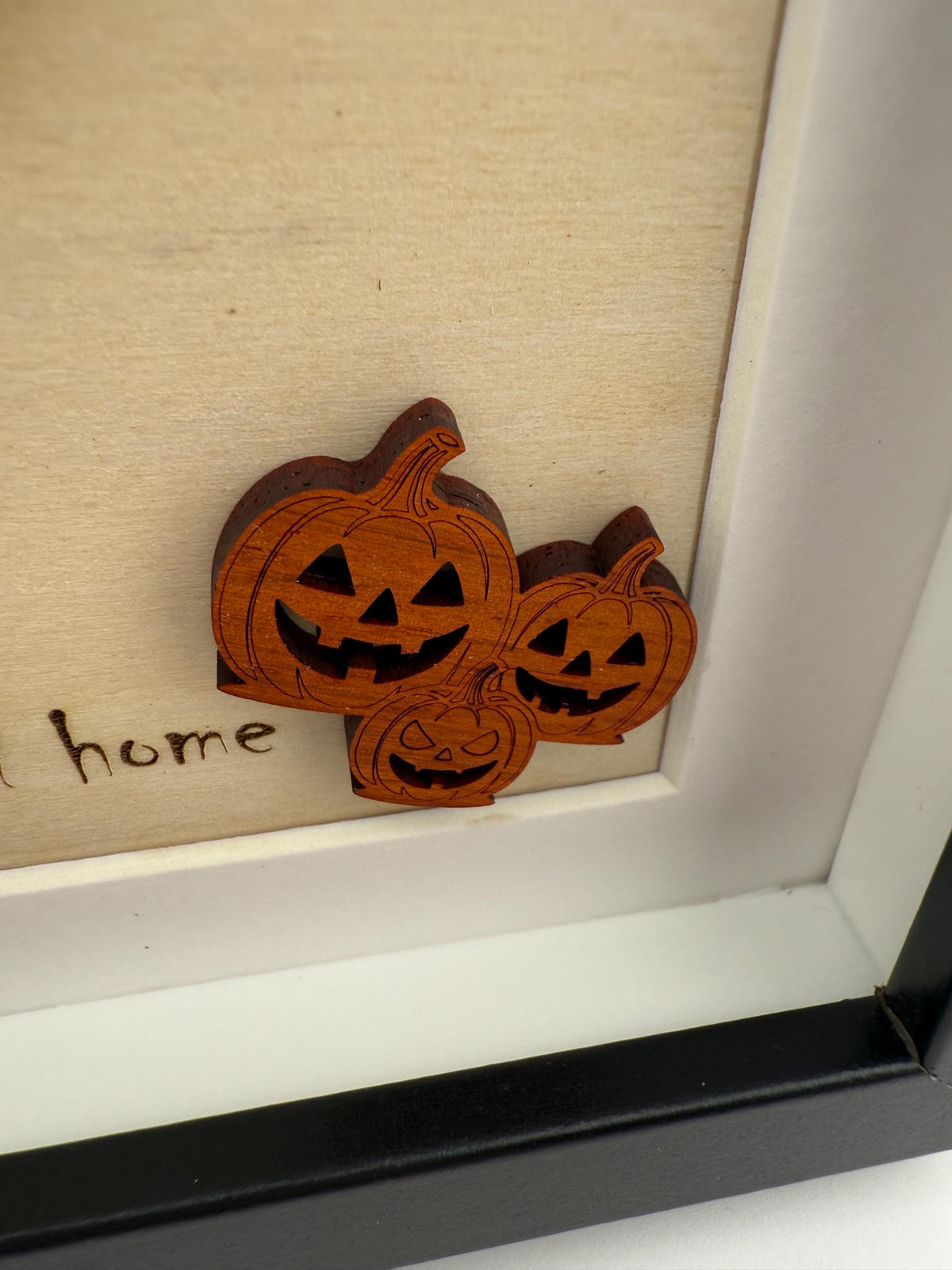 Halloween Sea Glass Ghost Decor, Glow in the Dark Ghost Shadow Box, Spooky Coastal Halloween Decor, Sea Glass Art