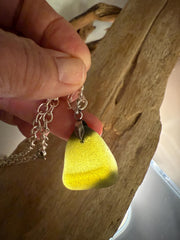 Rare Trio Pirate Sea Glass Necklaces – Authentic Caribbean Sea Glass Pendants, Unisex Stainless Steel Jewelry