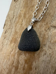Rare Trio Pirate Sea Glass Necklaces – Authentic Caribbean Sea Glass Pendants, Unisex Stainless Steel Jewelry