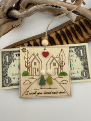Sea Glass Friendship Plaque: Custom Engraved Wood Friend (Christmas) Gift Ornament