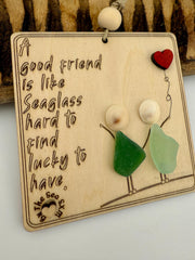 Sea Glass Friendship Ornament | A Friend Like Sea Glass | Best Friend Gift | Beach Lover Gift | Personalized Friendship Keeps