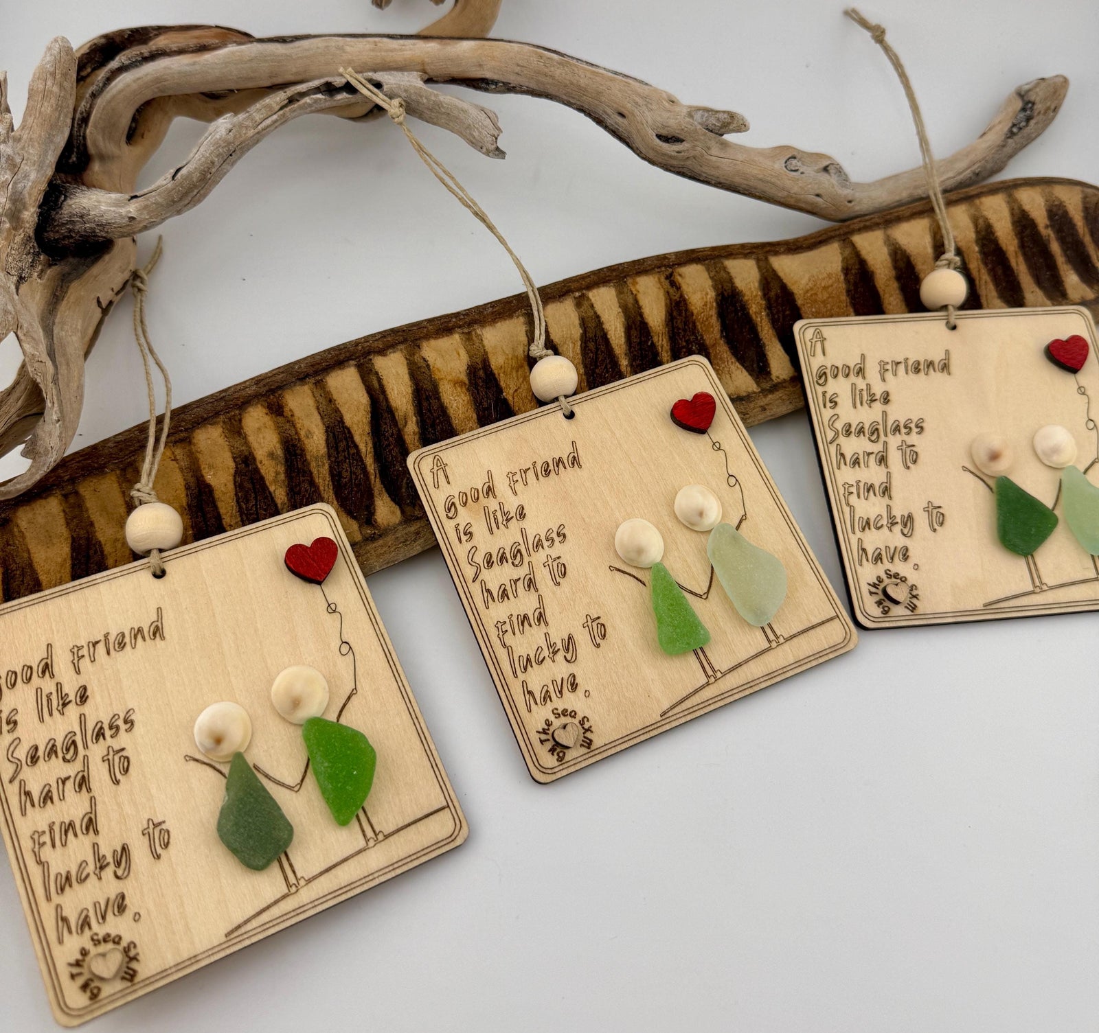 Sea Glass Friendship Ornament | A Friend Like Sea Glass | Best Friend Gift | Beach Lover Gift | Personalized Friendship Keeps