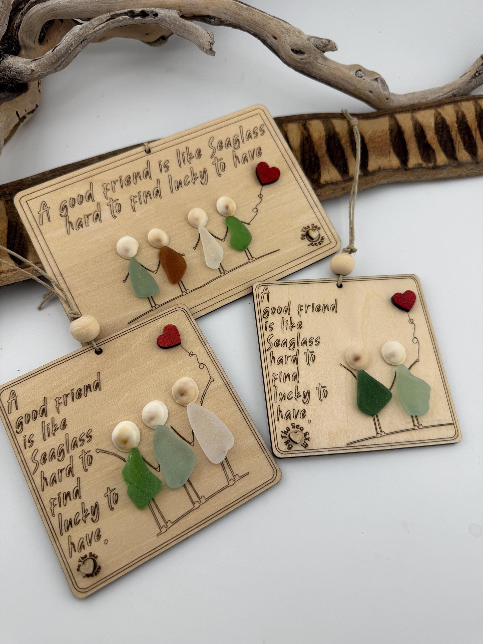Sea Glass Friendship Ornament | A Friend Like Sea Glass | Best Friend Gift | Beach Lover Gift | Personalized Friendship Keeps