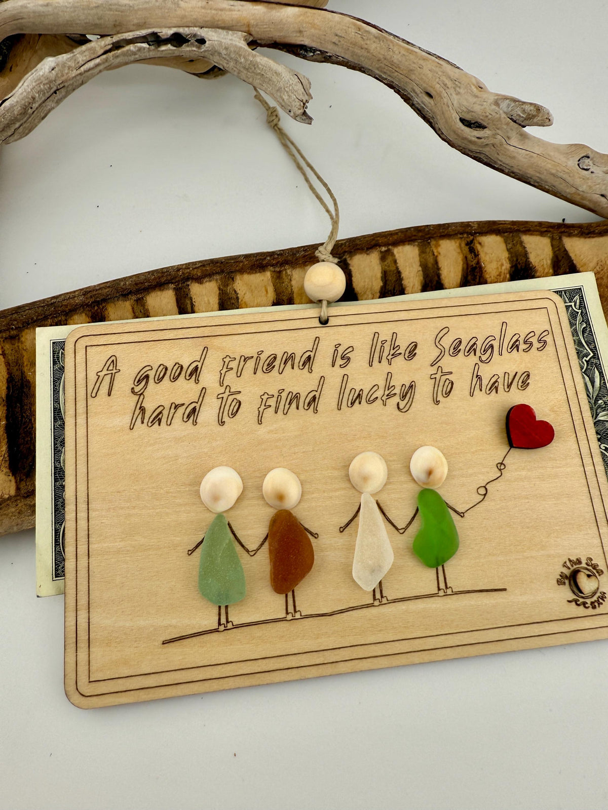 Sea Glass Friendship Ornament | A Friend Like Sea Glass | Best Friend Gift | Beach Lover Gift | Personalized Friendship Keeps