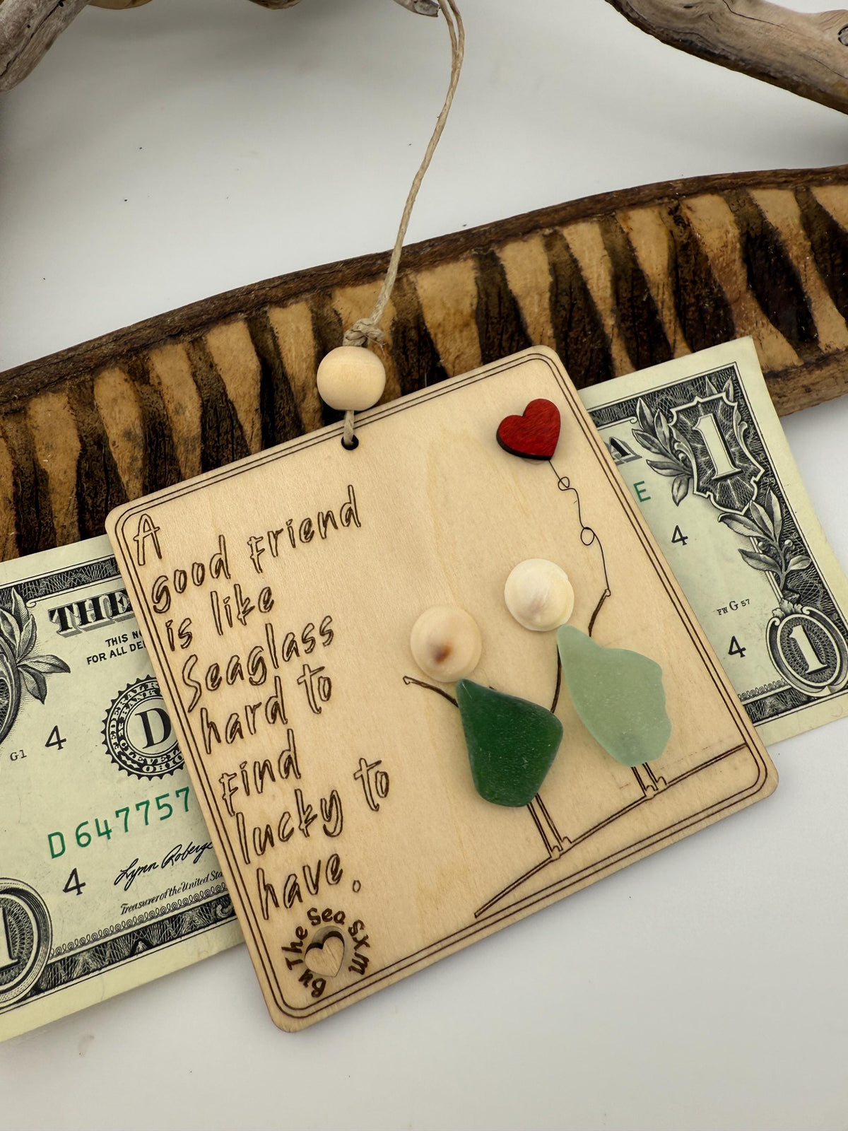 Sea Glass Friendship Ornament | A Friend Like Sea Glass | Best Friend Gift | Beach Lover Gift | Personalized Friendship Keeps