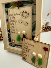 Sea Glass Friendship Ornament | A Friend Like Sea Glass | Best Friend Gift | Beach Lover Gift | Personalized Friendship Keeps