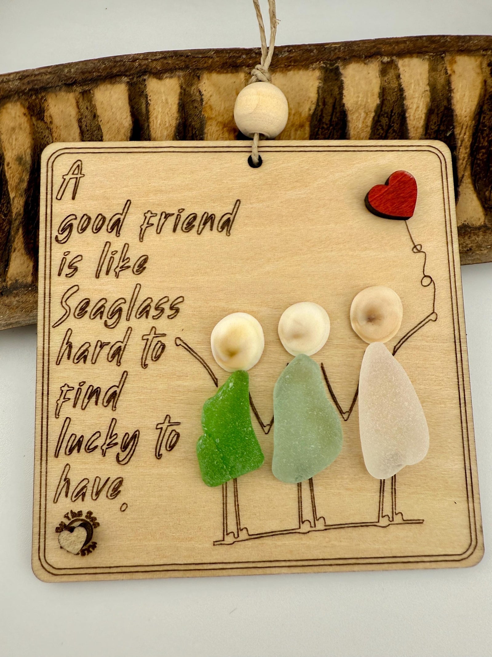 Sea Glass Friendship Ornament | A Friend Like Sea Glass | Best Friend Gift | Beach Lover Gift | Personalized Friendship Keeps