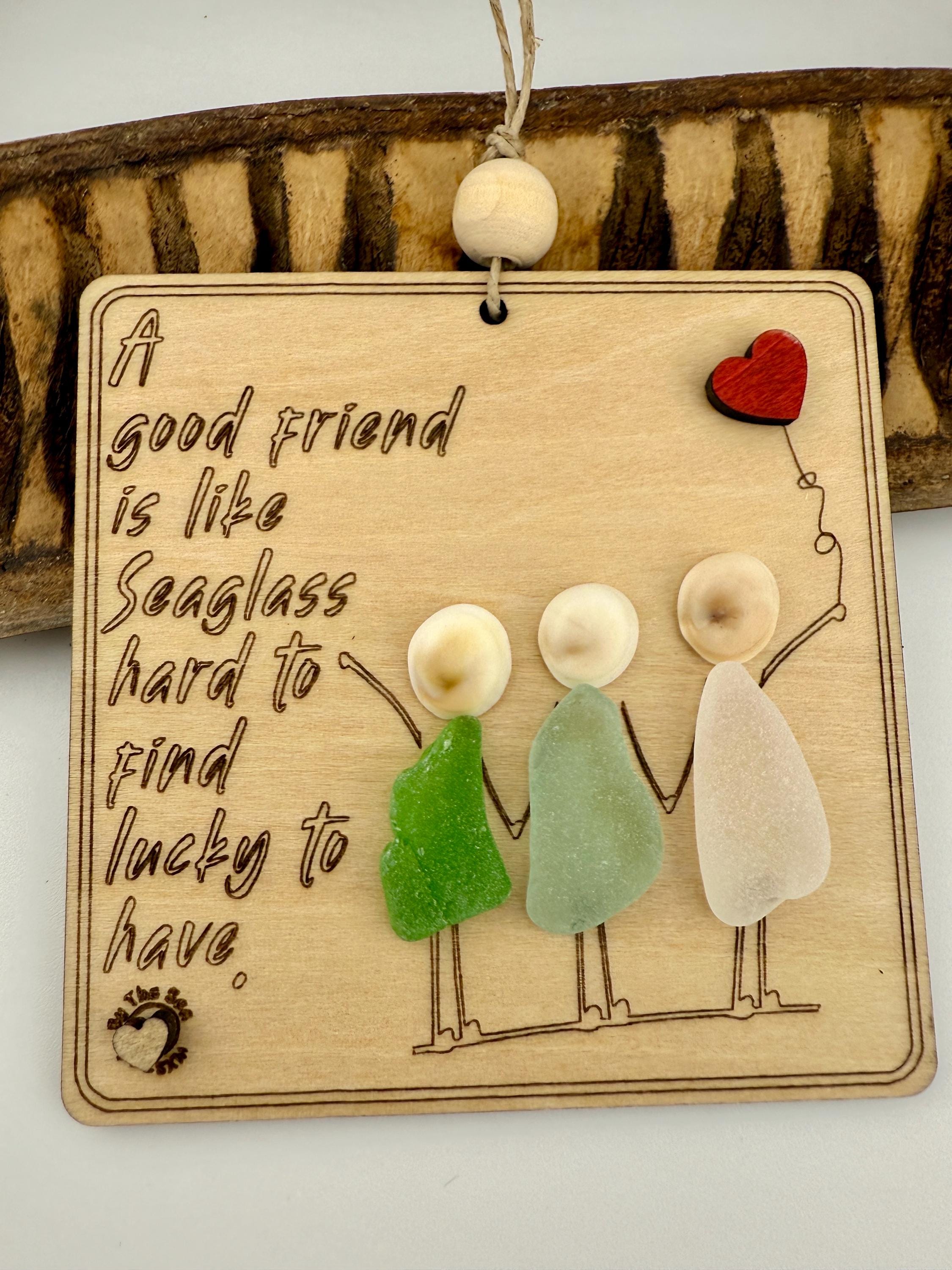 Sea Glass Friendship Ornament | A Friend Like Sea Glass | Best Friend Gift | Beach Lover Gift | Personalized Friendship Keeps
