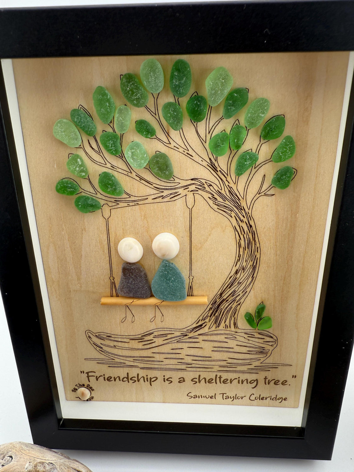 NEW Sea Glass Friendship Tree Art: Handmade Coastal Decor, Personalized Sea Glass  Friendship Gift