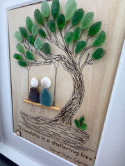 NEW Sea Glass Friendship Tree Art: Handmade Coastal Decor, Personalized Sea Glass  Friendship Gift