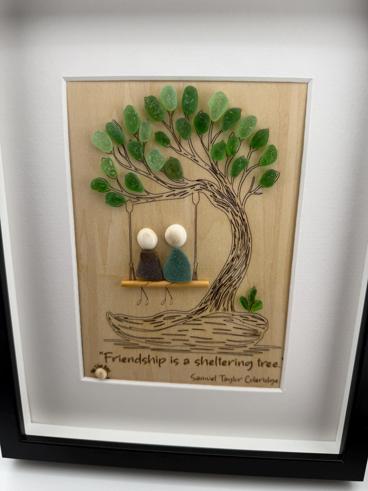 NEW Sea Glass Friendship Tree Art: Handmade Coastal Decor, Personalized Sea Glass  Friendship Gift