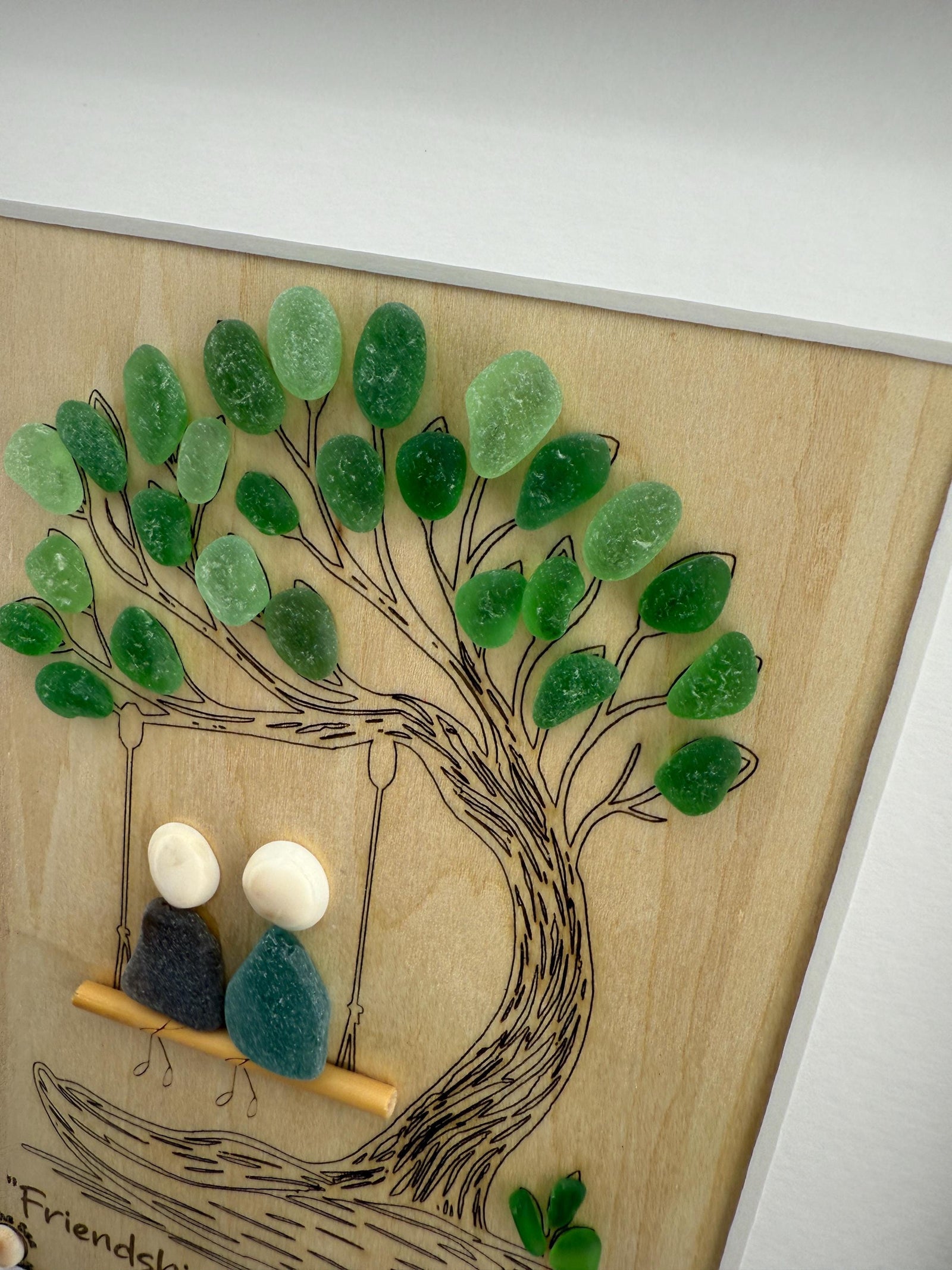 NEW Sea Glass Friendship Tree Art: Handmade Coastal Decor, Personalized Sea Glass  Friendship Gift