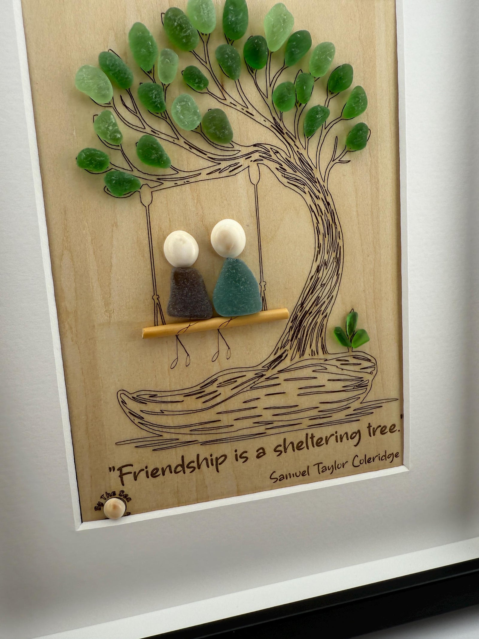 NEW Sea Glass Friendship Tree Art: Handmade Coastal Decor, Personalized Sea Glass  Friendship Gift