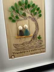 NEW Sea Glass Friendship Tree Art: Handmade Coastal Decor, Personalized Sea Glass  Friendship Gift