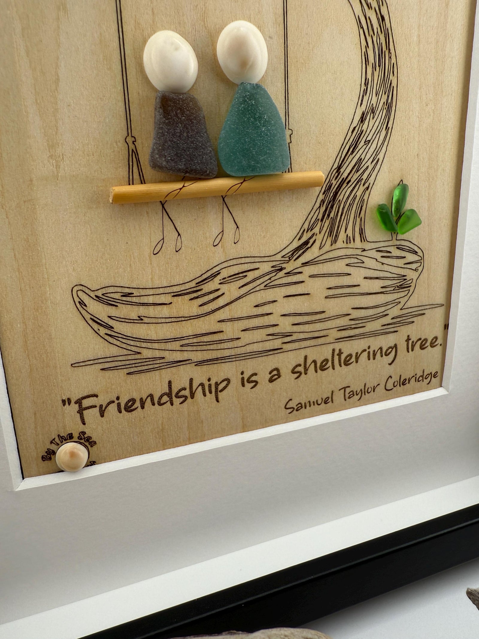 NEW Sea Glass Friendship Tree Art: Handmade Coastal Decor, Personalized Sea Glass  Friendship Gift