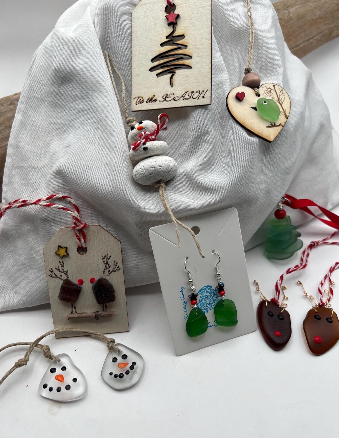 Mystery Sea Glass Gift Bag, Caribbean Treasures, Handmade Jewelry