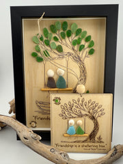 NEW Sea Glass Friendship Tree Art: Handmade Coastal Decor, Personalized Sea Glass  Friendship Gift