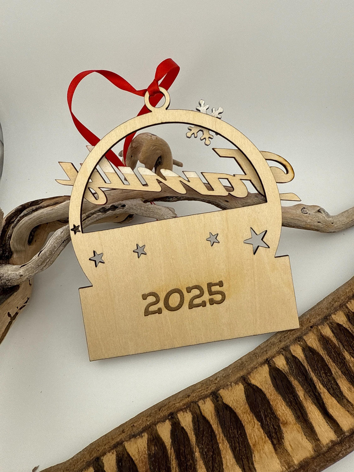 Unique Sea Glass Friendship Christmas Ornament, Handmade Wooden Holiday Keepsake. “friends add sparkle”